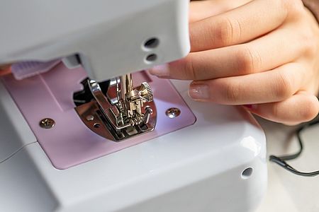 Nahaufnahme einer Nähmaschine