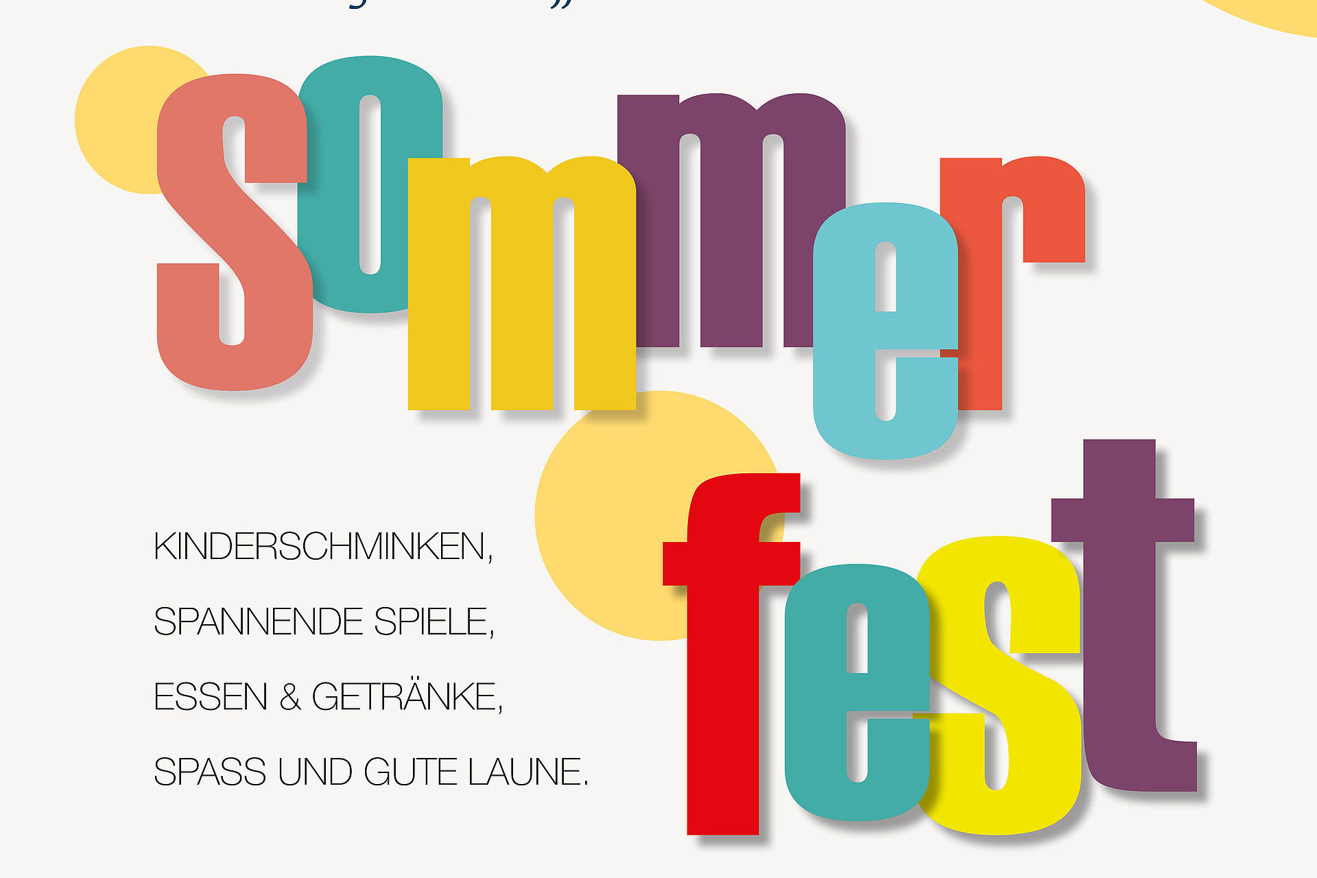 Plakat Sommerfest in der DRK Kita mit Uns in der Liliensteinstraße 1b in Grünau am 14.August2025